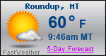 Weather Forecast for Roundup, MT