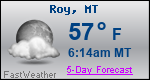 Weather Forecast for Roy, MT