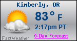 Weather Forecast for Kimberly, OR