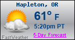 Weather Forecast for Mapleton, OR
