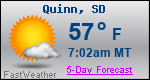 Weather Forecast for Quinn, SD