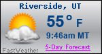 Weather Forecast for Riverside, UT