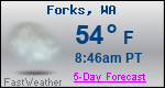 Weather Forecast for Forks, WA