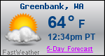 Weather Forecast for Greenbank, WA