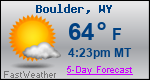 Weather Forecast for Boulder, WY