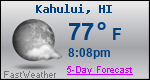 Weather Forecast for Kahului, HI