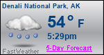 Weather Forecast for Denali National Park, AK