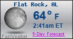 Weather Forecast for Flat Rock, AL
