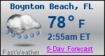 Weather Forecast for Boynton Beach, FL