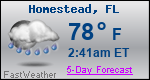 Weather Forecast for Homestead, FL