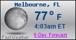 Weather Forecast for Melbourne, FL