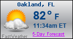 Weather Forecast for Oakland, FL
