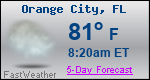 Weather Forecast for Orange City, FL