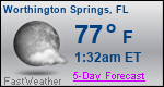 Weather Forecast for Worthington Springs, FL