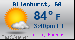 Weather Forecast for Allenhurst, GA