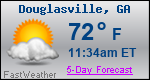 Weather Forecast for Douglasville, GA