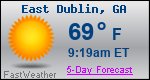 Weather Forecast for East Dublin, GA