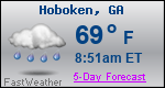 Weather Forecast for Hoboken, GA