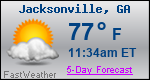 Weather Forecast for Jacksonville, GA