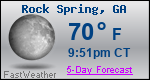 Weather Forecast for Rock Spring, GA