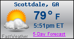 Weather Forecast for Scottdale, GA