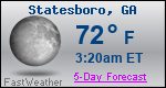 Weather Forecast for Statesboro, GA