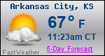 Weather Forecast for Arkansas City, KS