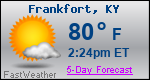 Weather Forecast for Frankfort, KY