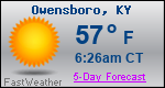 Weather Forecast for Owensboro, KY