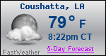 Weather Forecast for Coushatta, LA