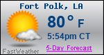 Weather Forecast for Fort Polk, LA