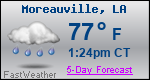 Weather Forecast for Moreauville, LA