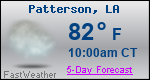 Weather Forecast for Patterson, LA