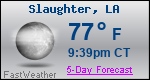 Weather Forecast for Slaughter, LA
