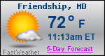 Weather Forecast for Friendship, MD