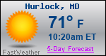 Weather Forecast for Hurlock, MD