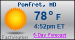 Weather Forecast for Pomfret, MD
