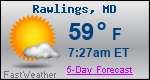Weather Forecast for Rawlings, MD