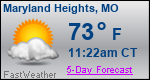 Weather Forecast for Maryland Heights, MO