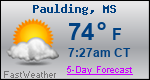 Weather Forecast for Paulding, MS