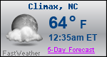 Weather Forecast for Climax, NC