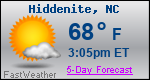 Weather Forecast for Hiddenite, NC