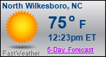 Weather Forecast for North Wilkesboro, NC