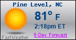 Weather Forecast for Pine Level, NC