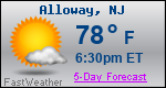 Weather Forecast for Alloway, NJ