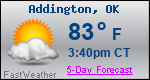 Weather Forecast for Addington, OK