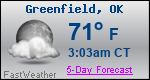 Weather Forecast for Greenfield, OK
