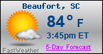 Weather Forecast for Beaufort, SC