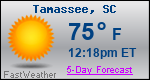 Weather Forecast for Tamassee, SC