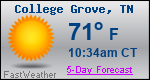 Weather Forecast for College Grove, TN